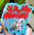 Opossum Clown Vinyl Sticker