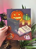 Spooky Cat Halloween Art Print