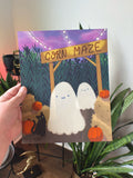 Ghosts in the Corn Maze Art Print