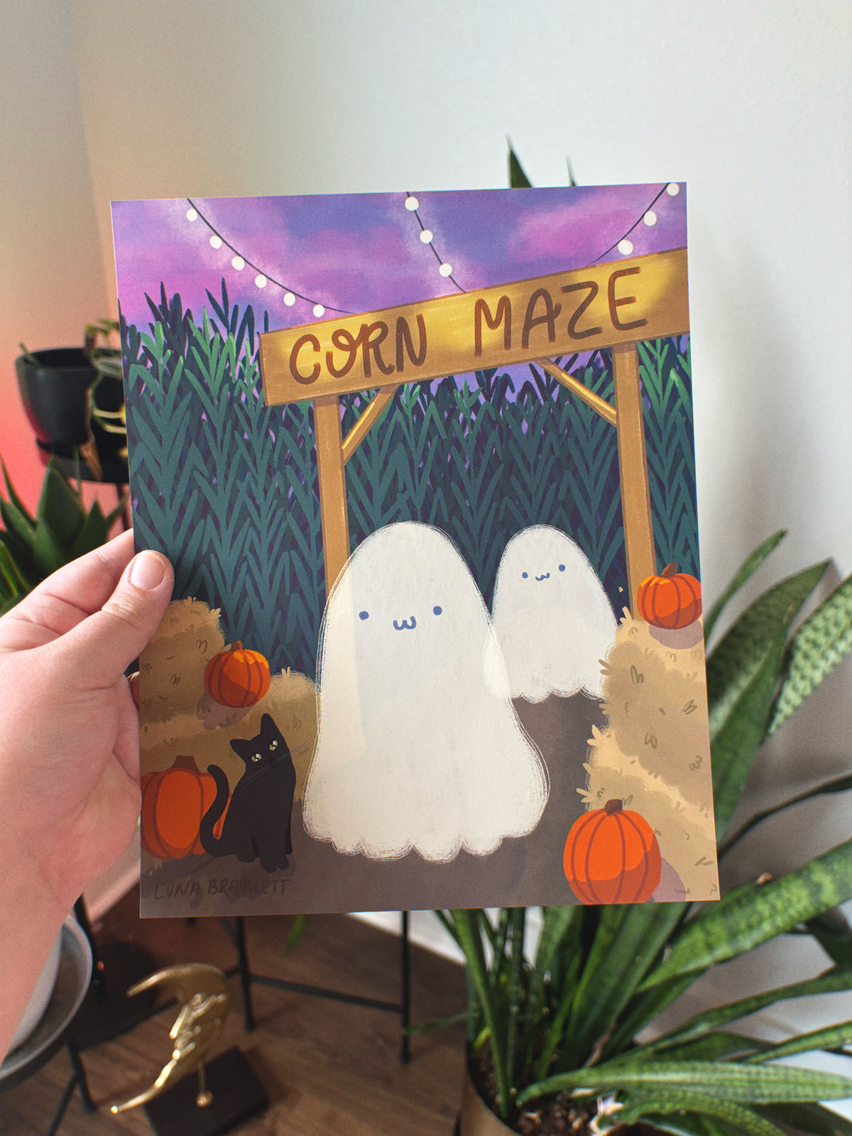 Ghosts in the Corn Maze Art Print
