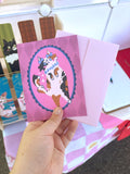 Fluffy Calico Cat Greeting Card