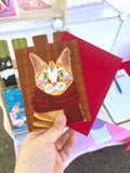 Fall Orange Cat Greeting Card