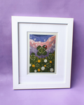 Where Luck Grows Wild - Ladybug on a 4-leaf clover Art Print